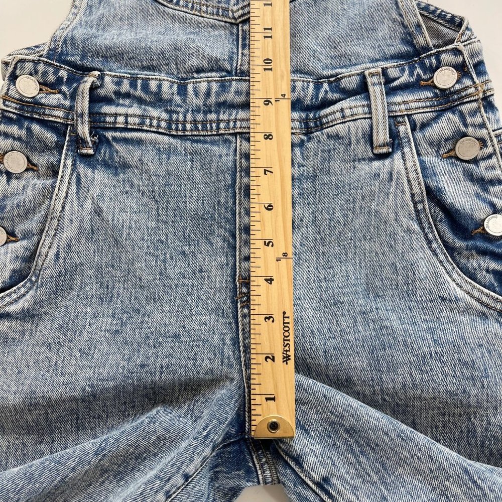 BLANKNYC Blue Stonewashed Distressed Denim Overalls Size 24 NWOT - Picture 12 of 14